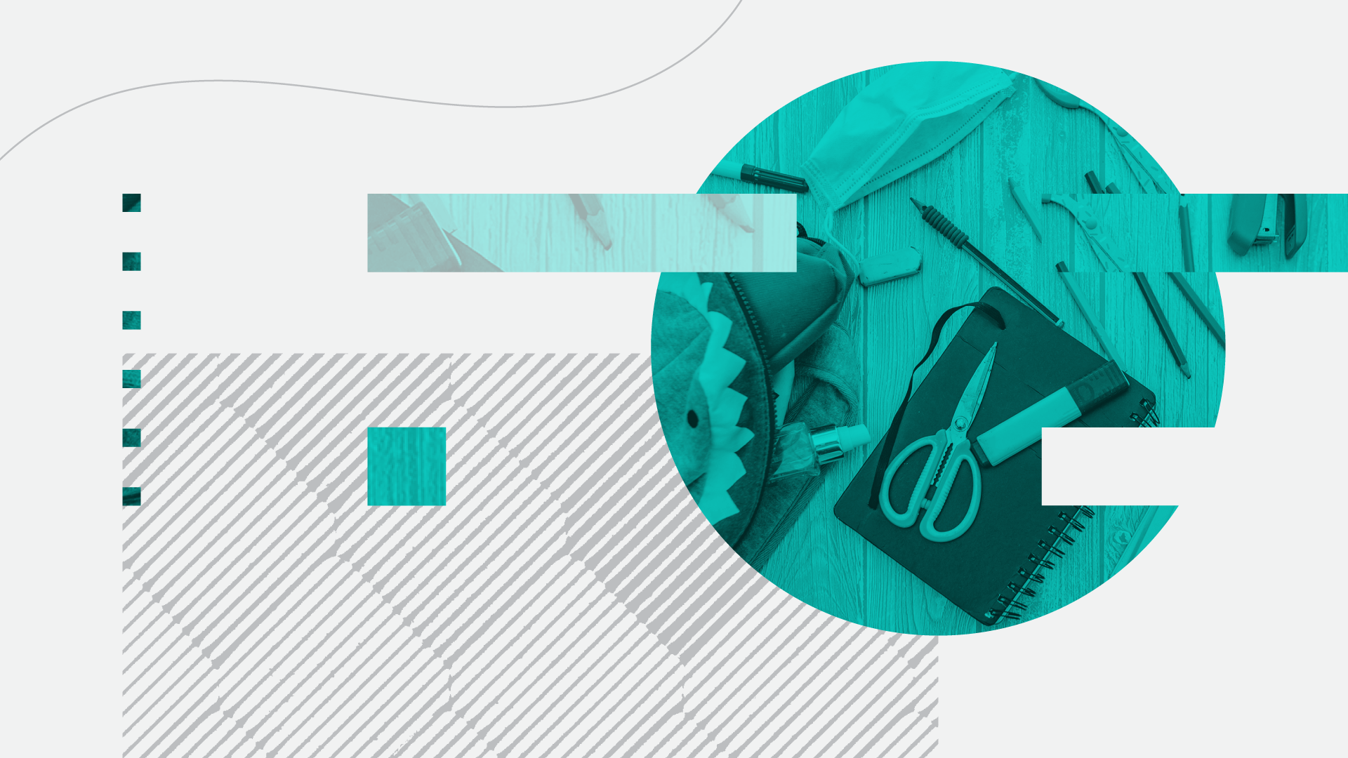 Graphic of supplies and back-to-school shopping materials and trends