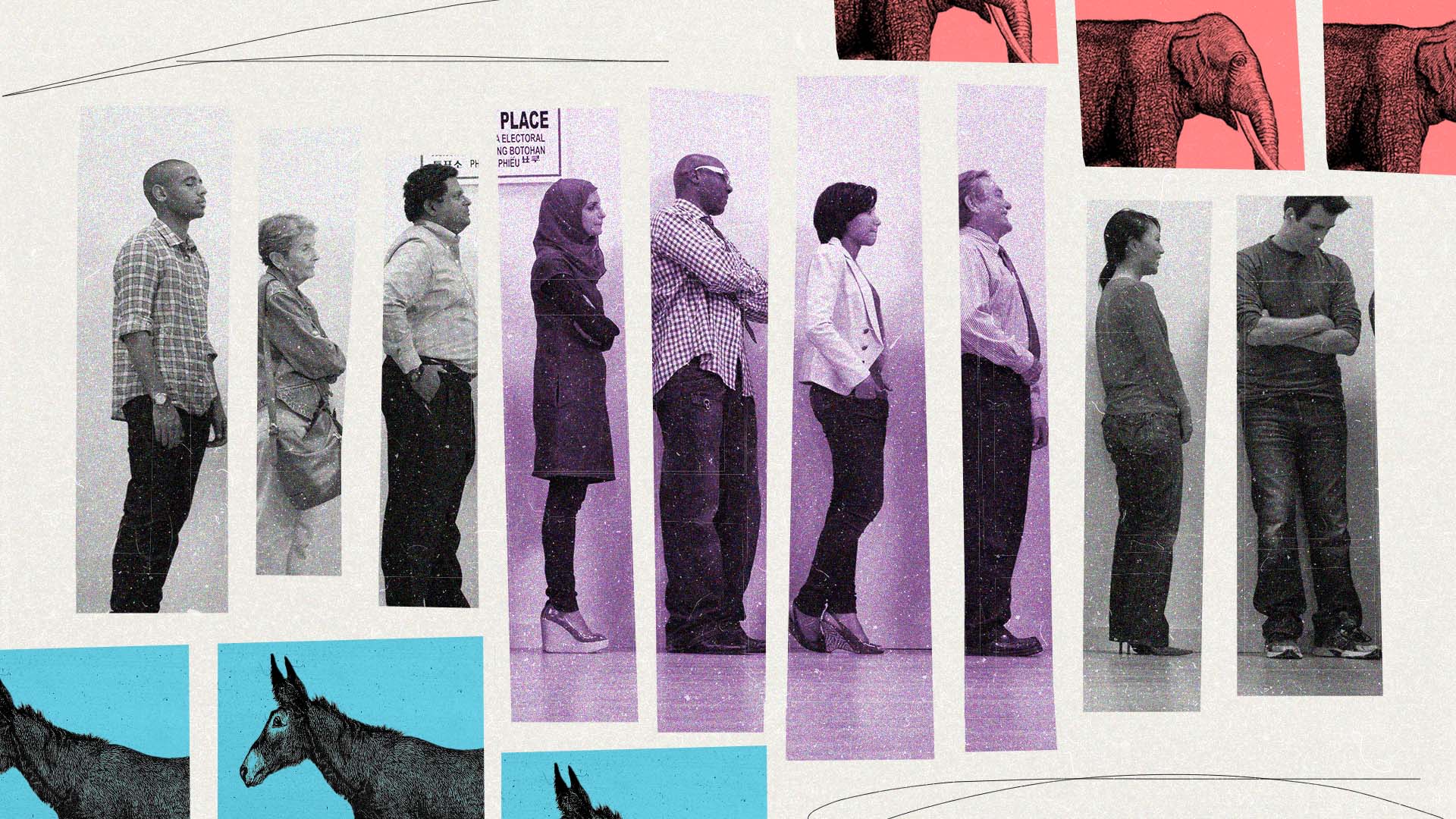 Graphic conveying political ideology changes in the U.S.