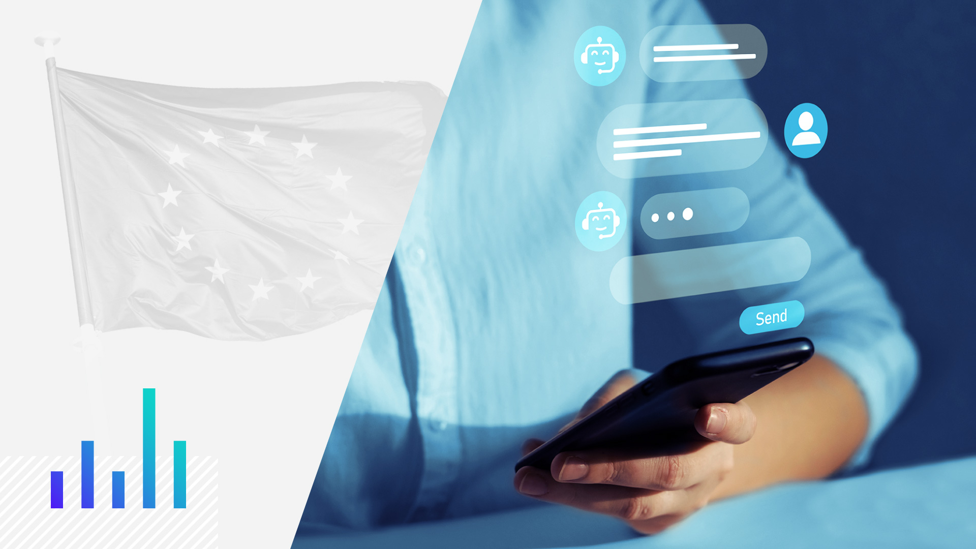 Graphic conveying European consumers' perceptions of artificial intelligence